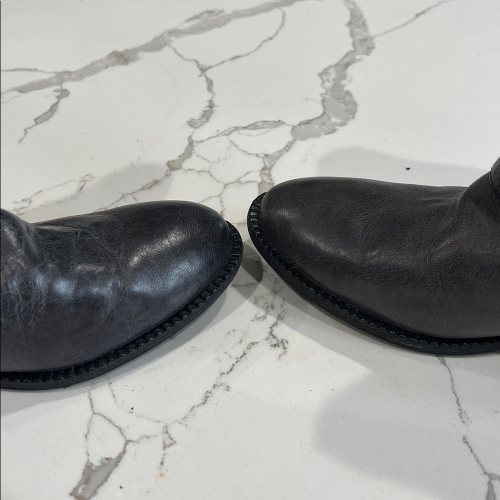 B. Makowsky Dark Gray Leather Moto Boots Womens Size 7.5 - Picture 13 of 13